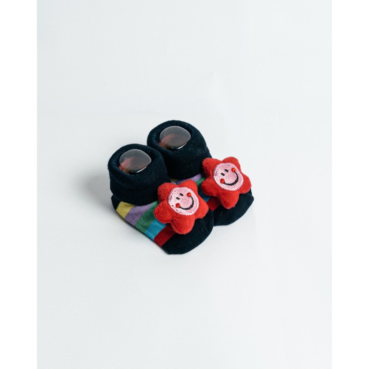 Adorable socks designed like tiny shoes, perfect for your little one.