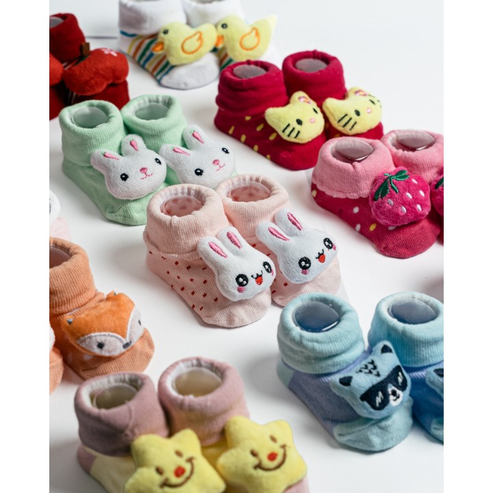 Adorable socks designed like tiny shoes, perfect for your little one.