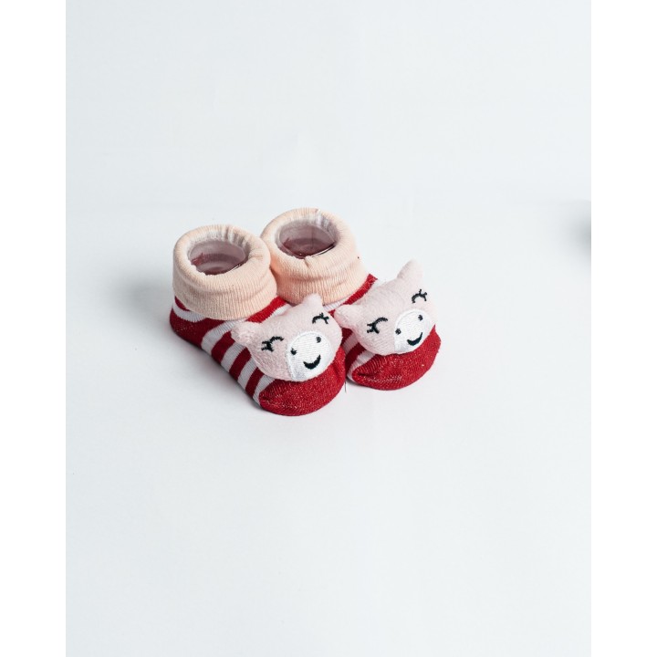 Adorable socks designed like tiny shoes, perfect for your little one.