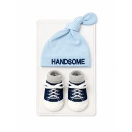 Baby Boy Cap and Socks Gift Set Soft and Stylish.