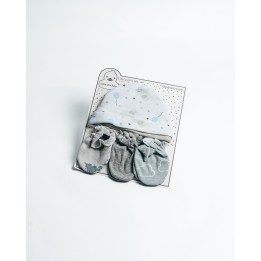 Newborn Baby 6-Piece Gift Set – Hat, Mittens & Essentials Collection