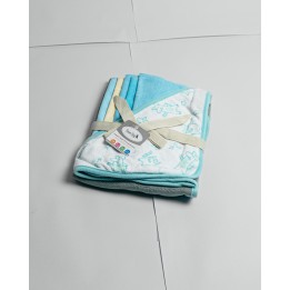 Baby Hooded Towel & 5 Washcloths Set – Soft Bath Essentials for Newborns and Infants