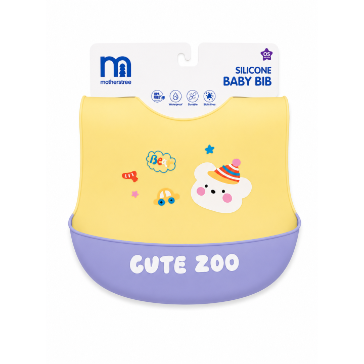 Silicone Baby Bib – Waterproof, Adjustable & Easy to Clean
