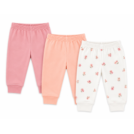 Pack of 3 Baby Cotton Trousers – Soft, Stretchy & Comfortable Everyday Pants