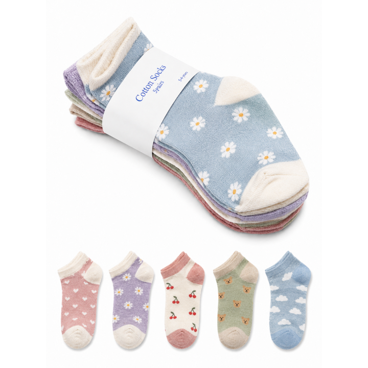 5-Pair Socks Set – Soft, Comfortable & Everyday Essential Socks