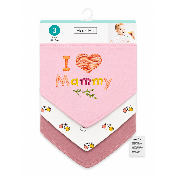 Baby Bib Set of 3 – Soft, Absorbent & Comfortable for Newborns to Toddlers