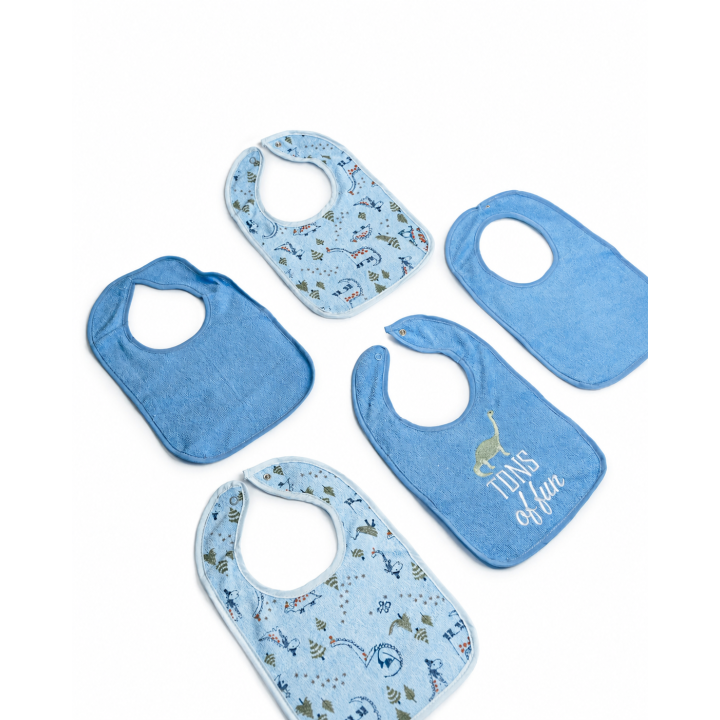 Baby Bib Set of 5 – Soft, Absorbent & Comfortable for Newborns to Toddlers