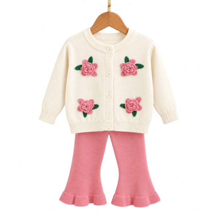 Cute Woolen Sweater & Trouser Set