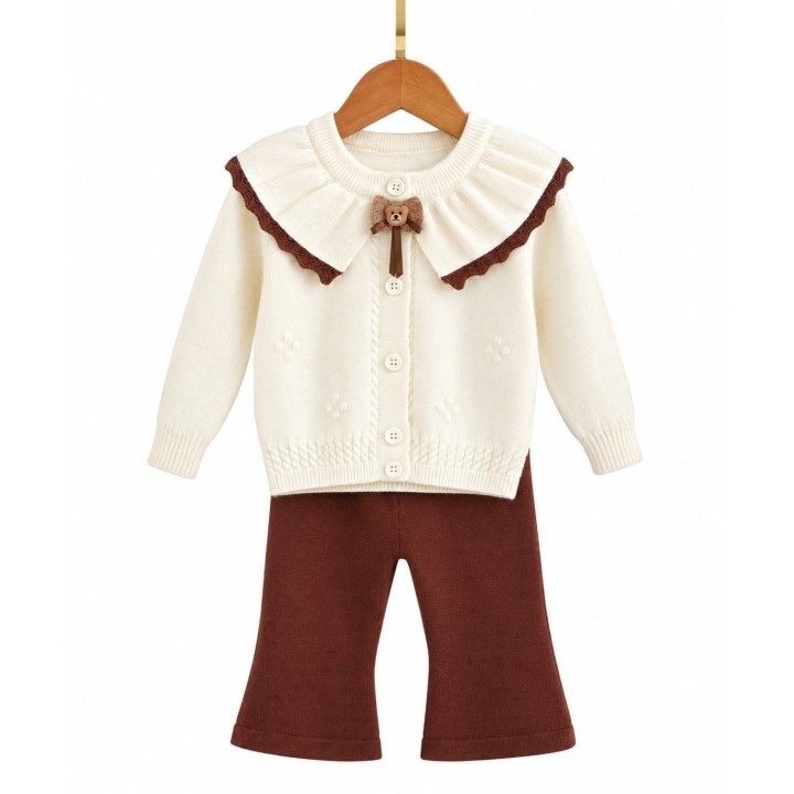 Cute Woolen Sweater & Trouser Set