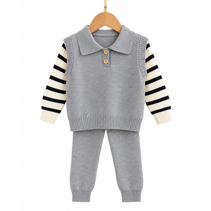 Cool Woolen Sweater & Trouser Set