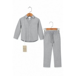Classic Shirt, T - Shirt & Trouser Set