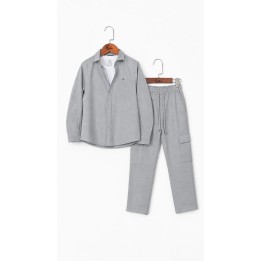 Classic Shirt, T - Shirt & Trouser Set