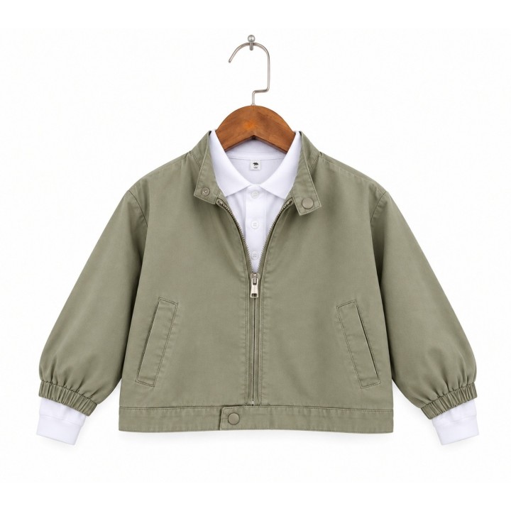 Cozy Stylish Jacket with White Polo
