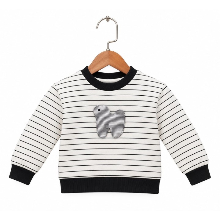 Striped Printed Sweatshirt