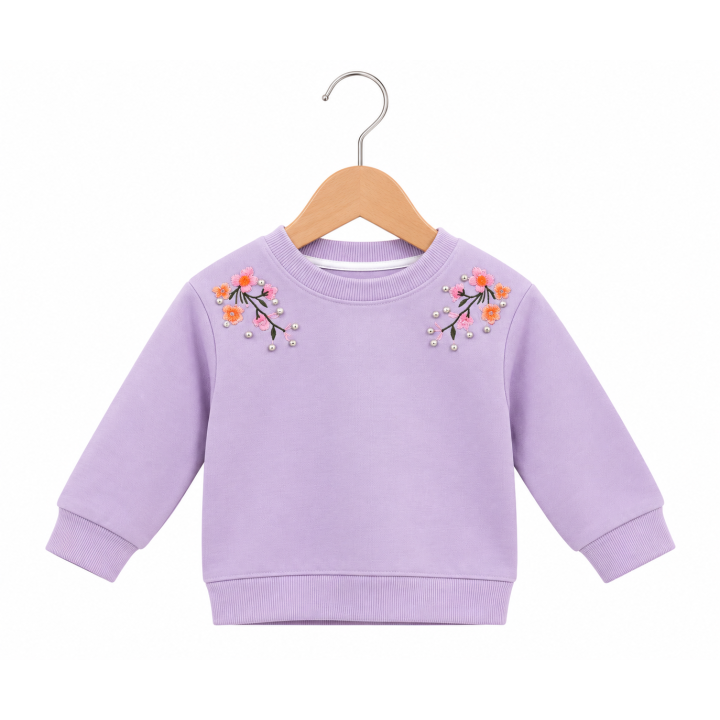 Floral Embroidered Sweatshirt